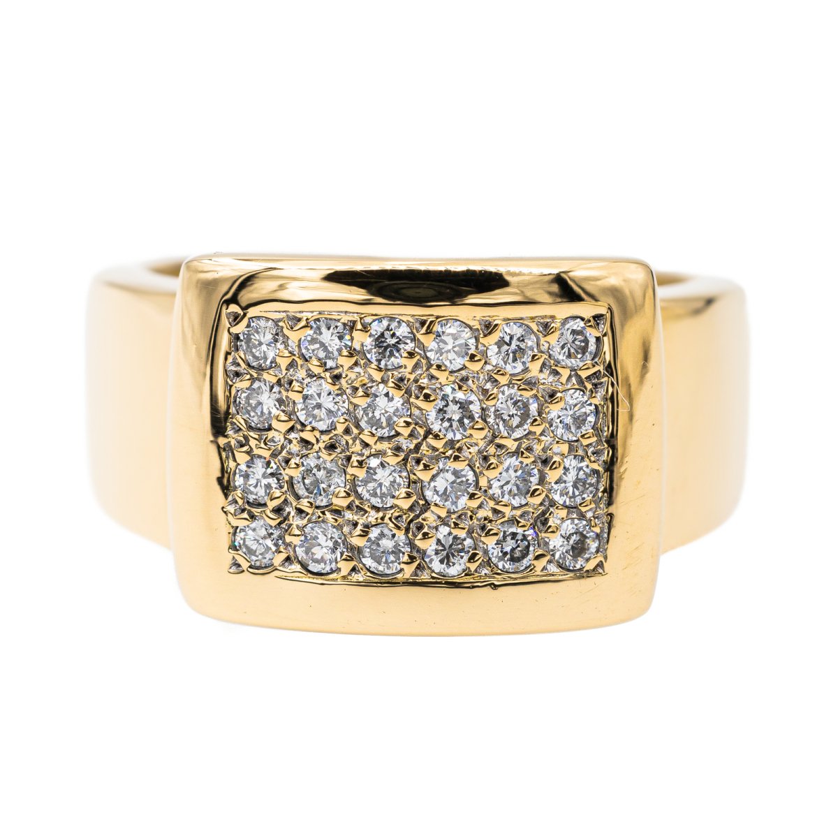 Bague Bandeau en Or jaune et Diamant - Castafiore