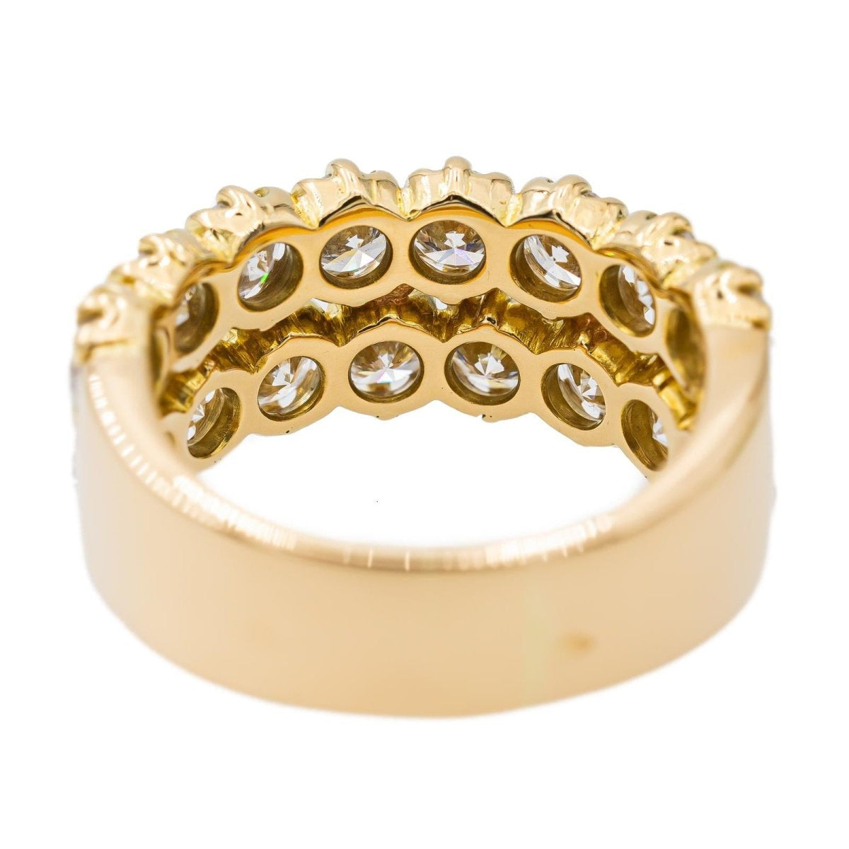 Bague bandeau en or jaune et diamant - Castafiore