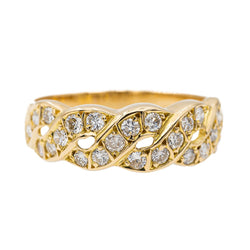Bague Bandeau en or jaune et diamant - Castafiore