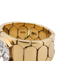 Bague Bandeau en or jaune et diamant - Castafiore