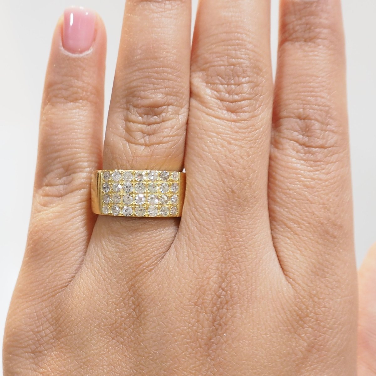 Bague Bandeau en or jaune et diamants - Castafiore