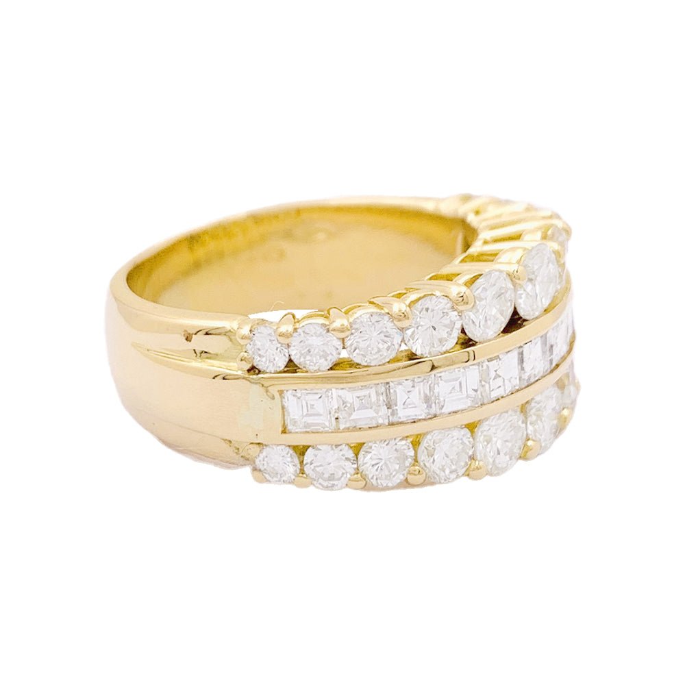 Bague Bandeau en or jaune et diamants - Castafiore