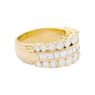 Bague Bandeau en or jaune et diamants - Castafiore