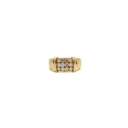Bague Bandeau en or jaune et diamants - Castafiore