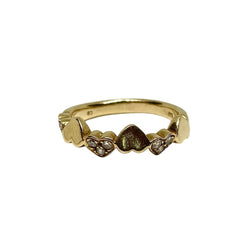 Bague Bandeau en or jaune et diamants - Castafiore