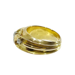 Bague Bandeau en or jaune et diamants - Castafiore