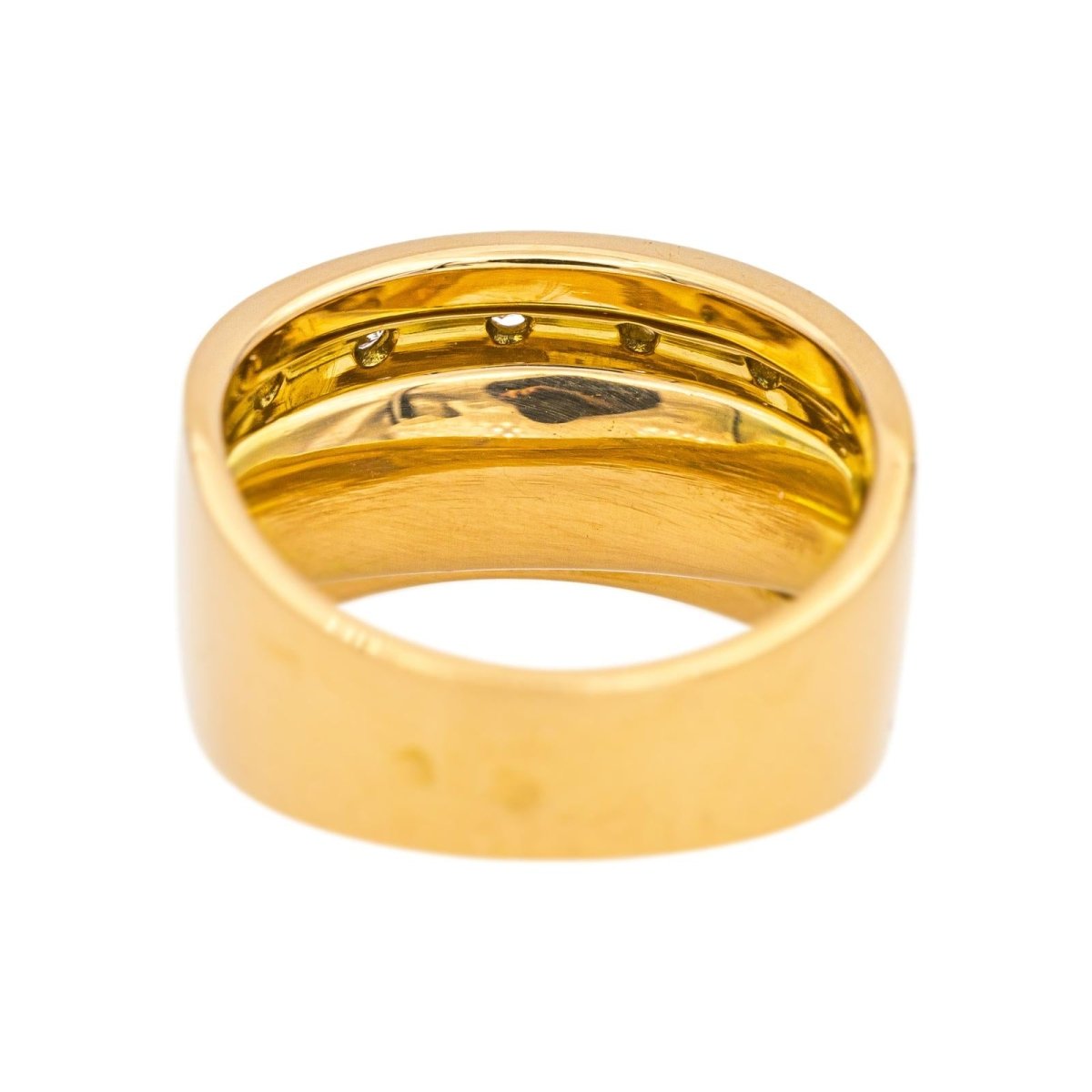 Bague Bandeau en or jaune et diamants - Castafiore