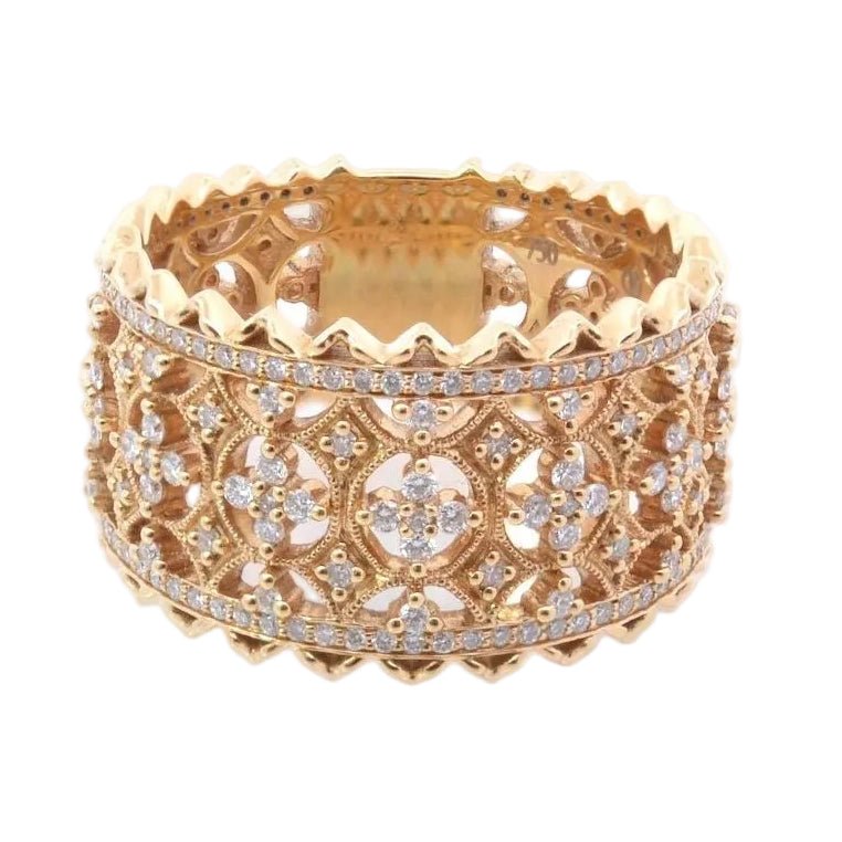 Bague Bandeau en or jaune et diamants - Castafiore