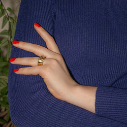 Bague Bandeau en or jaune et diamants - Castafiore