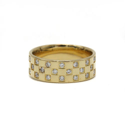 Bague Bandeau en or jaune et diamants - Castafiore