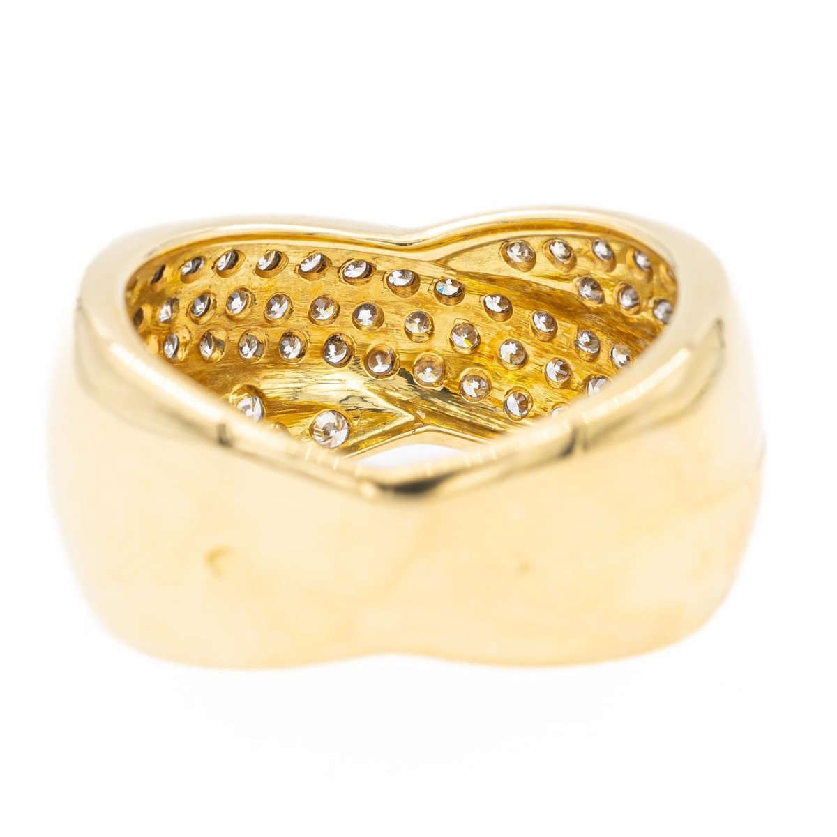 Bague Bandeau en or jaune et diamants - Castafiore