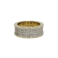 Bague Bandeau en or jaune et diamants - Castafiore