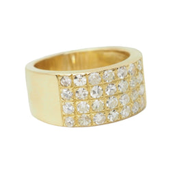 Bague Bandeau en or jaune et diamants - Castafiore