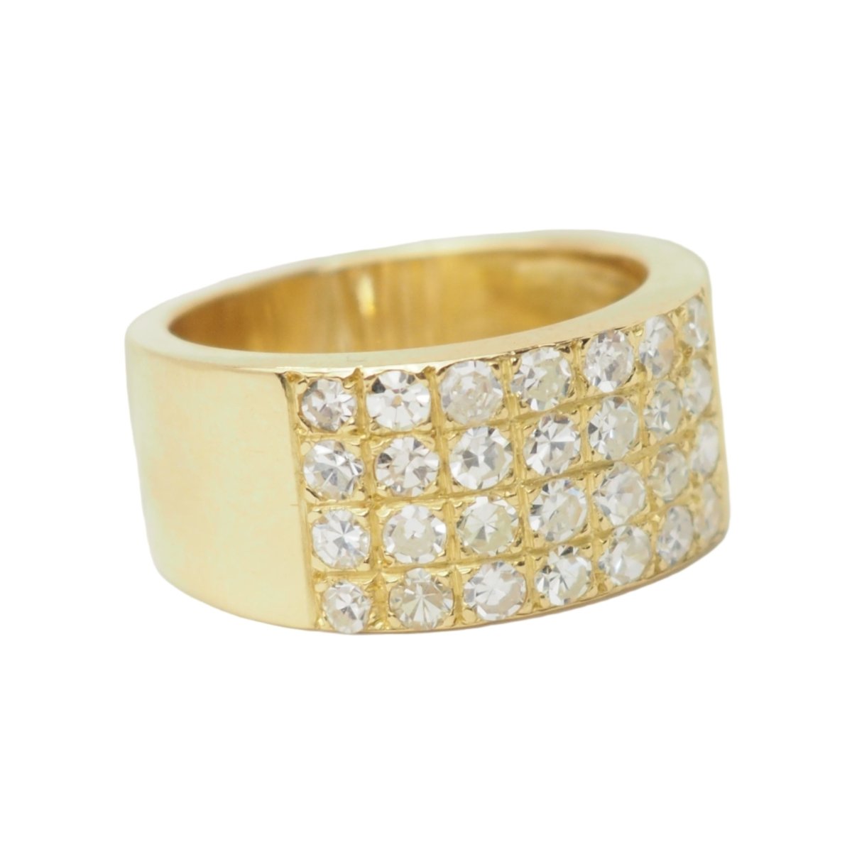 Bague Bandeau en or jaune et diamants - Castafiore