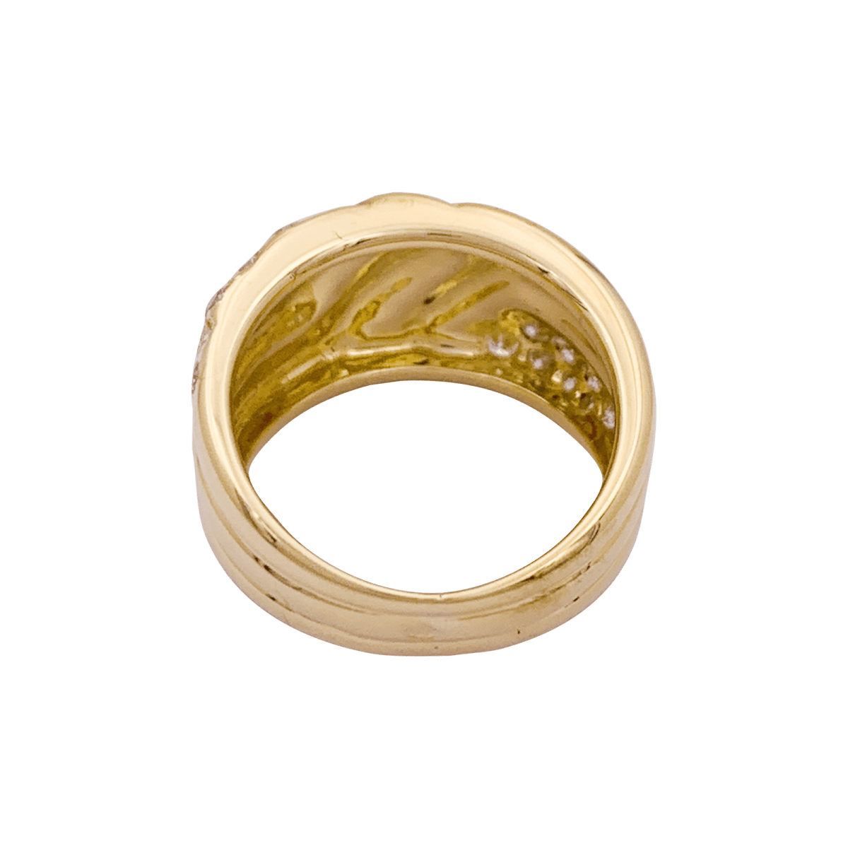 Bague Bandeau en or jaune et diamants - Castafiore