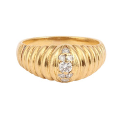 Bague Bandeau en or jaune et diamants - Castafiore