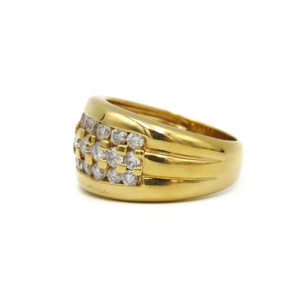 Bague Bandeau en or jaune et diamants - Castafiore