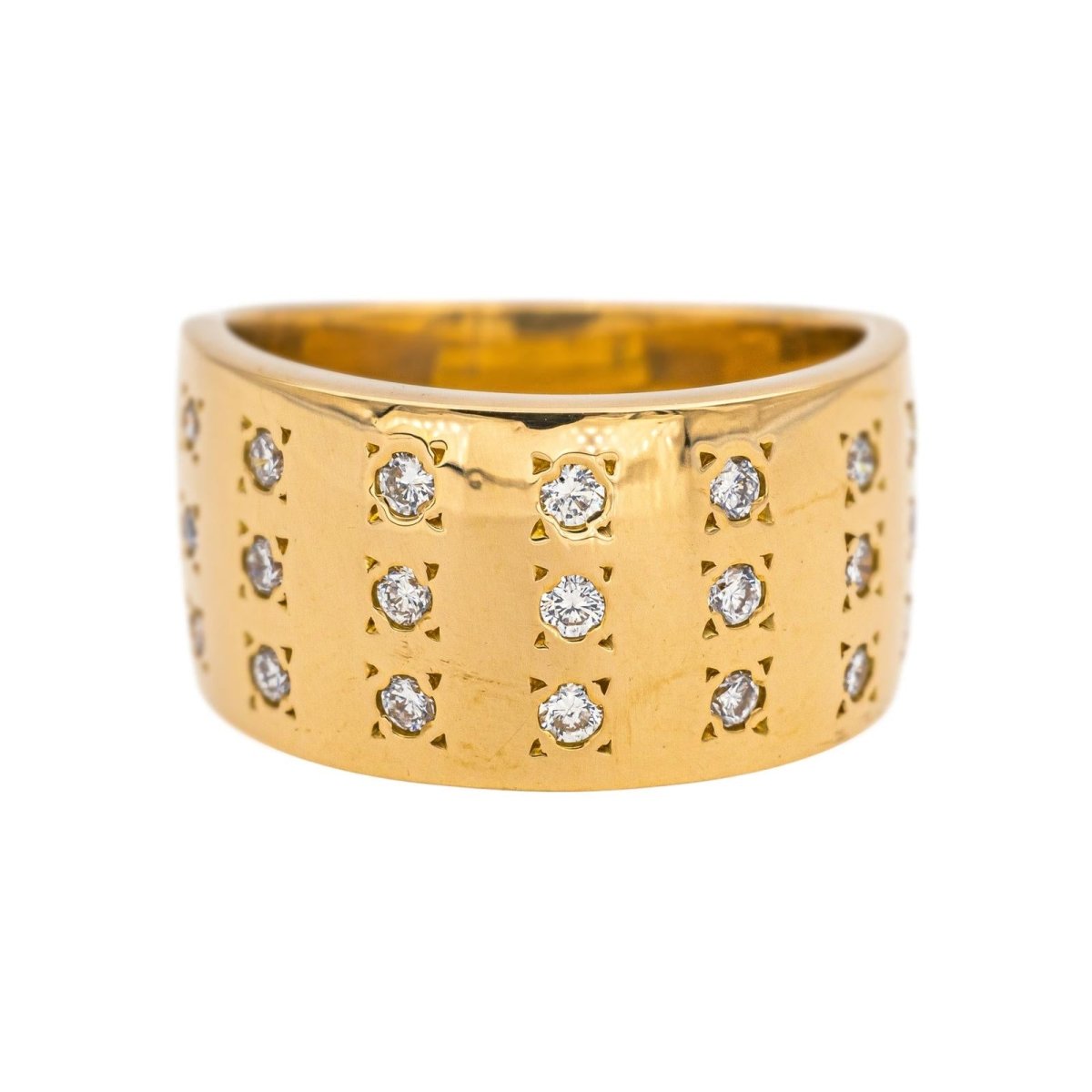 Bague Bandeau en or jaune et diamants - Castafiore