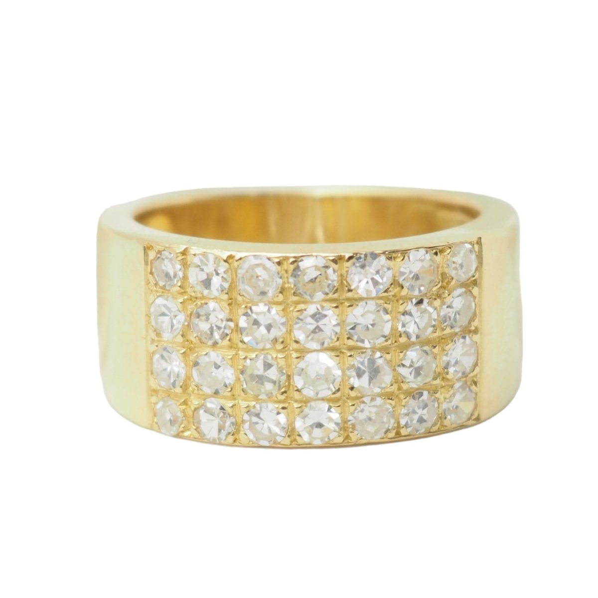 Bague Bandeau en or jaune et diamants - Castafiore