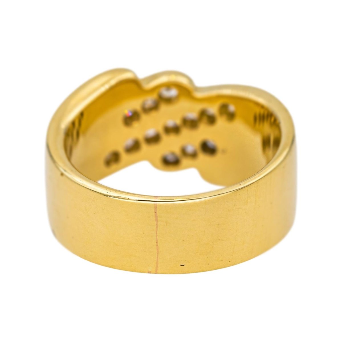 Bague Bandeau en or jaune et diamants - Castafiore