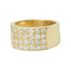 Bague Bandeau en or jaune et diamants - Castafiore