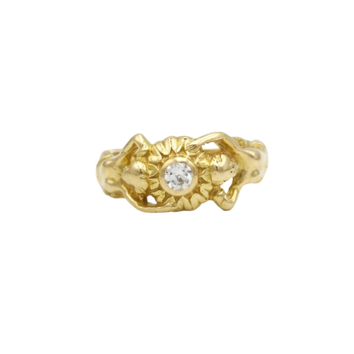 Bague Bandeau en or jaune et diamants - Castafiore
