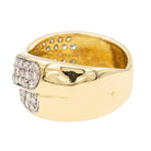 Bague Bandeau en or jaune et diamants - Castafiore