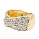 Bague Bandeau en or jaune et diamants - Castafiore