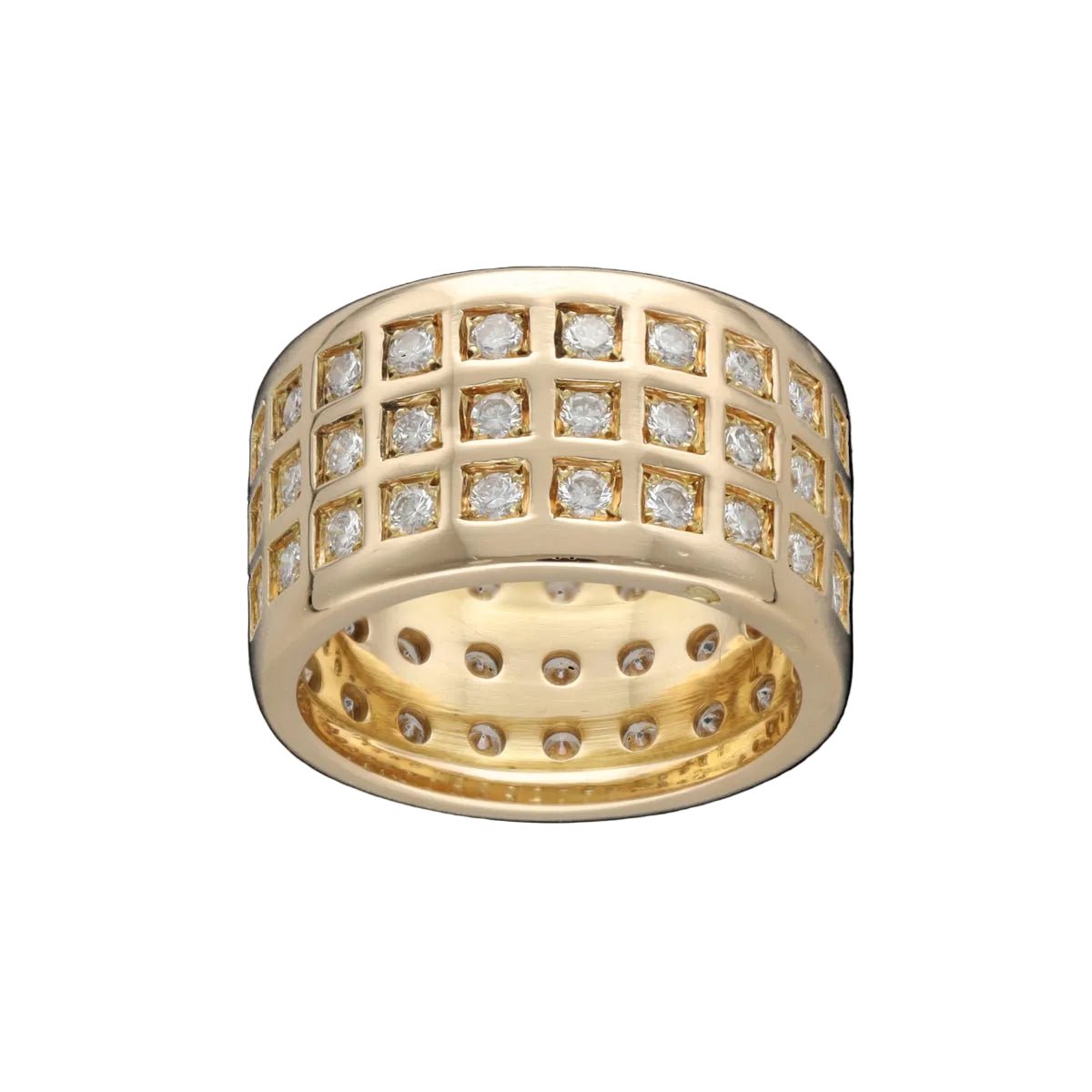Bague Bandeau en or jaune et diamants - Castafiore