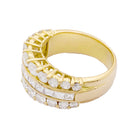 Bague Bandeau en or jaune et diamants - Castafiore