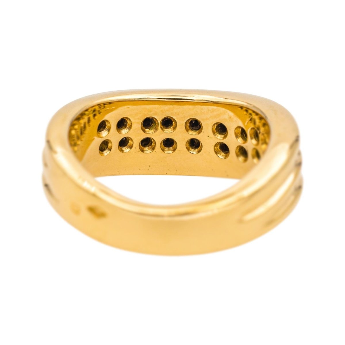 Bague Bandeau en or jaune et diamants - Castafiore