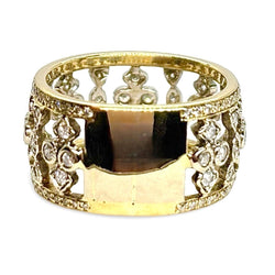 Bague Bandeau en or jaune et diamants - Castafiore