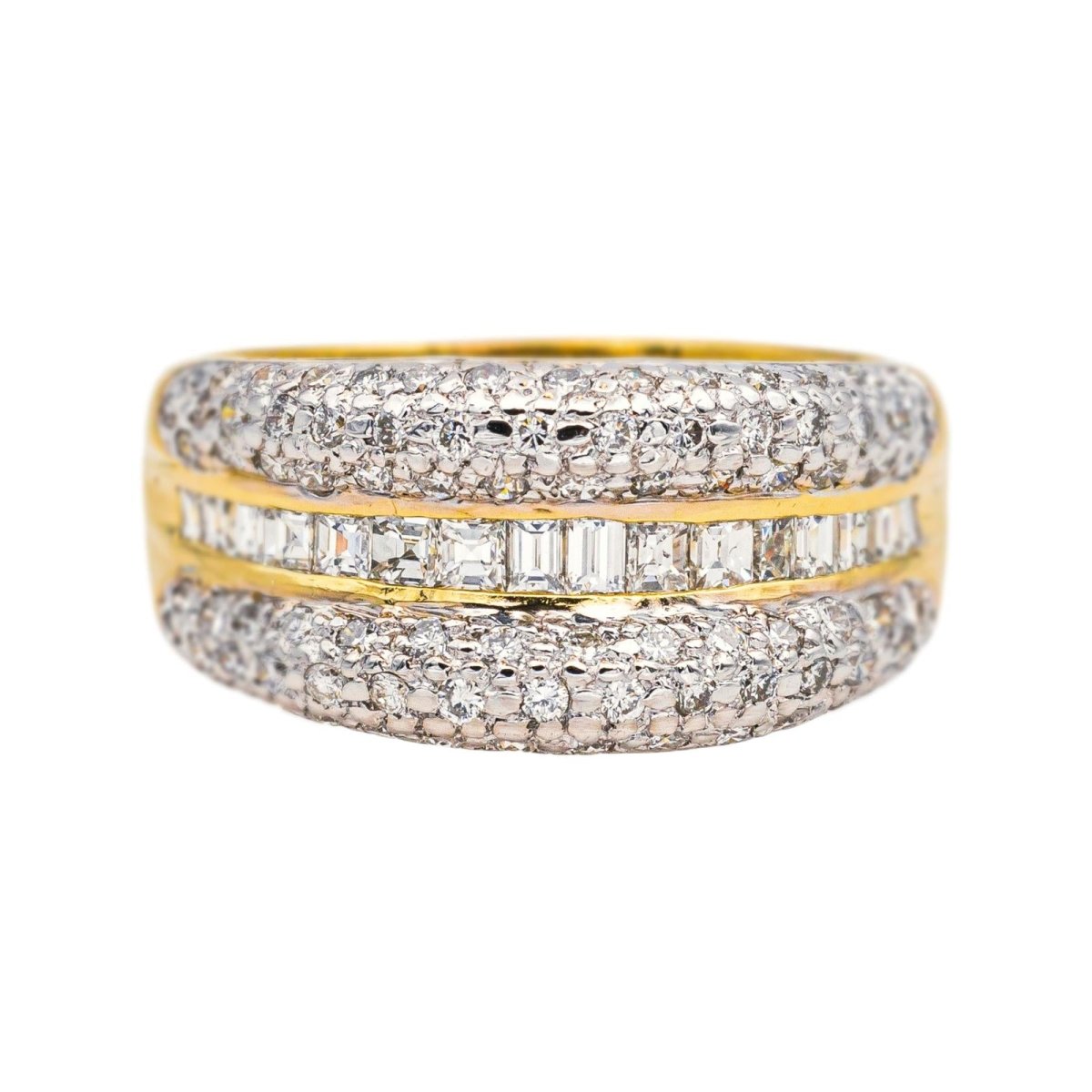 Bague Bandeau en or jaune et diamants - Castafiore