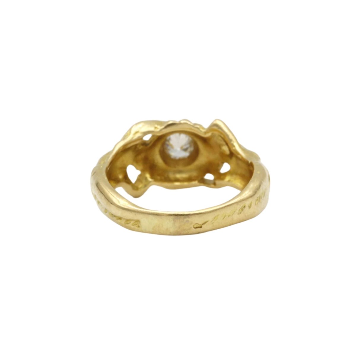 Bague Bandeau en or jaune et diamants - Castafiore