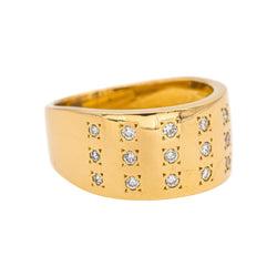 Bague Bandeau en or jaune et diamants - Castafiore