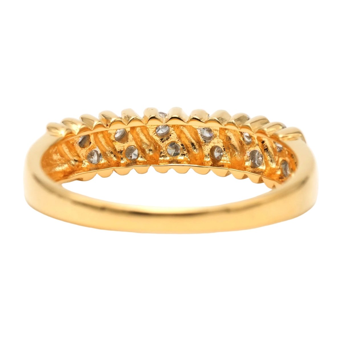 Bague Bandeau en or jaune et diamants - Castafiore