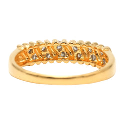 Bague Bandeau en or jaune et diamants - Castafiore