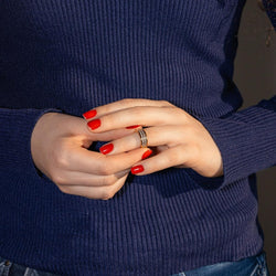 Bague Bandeau en or jaune et diamants - Castafiore