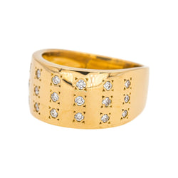 Bague Bandeau en or jaune et diamants - Castafiore