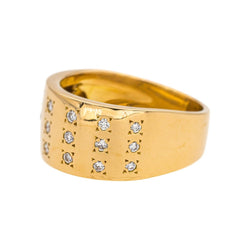 Bague Bandeau en or jaune et diamants - Castafiore