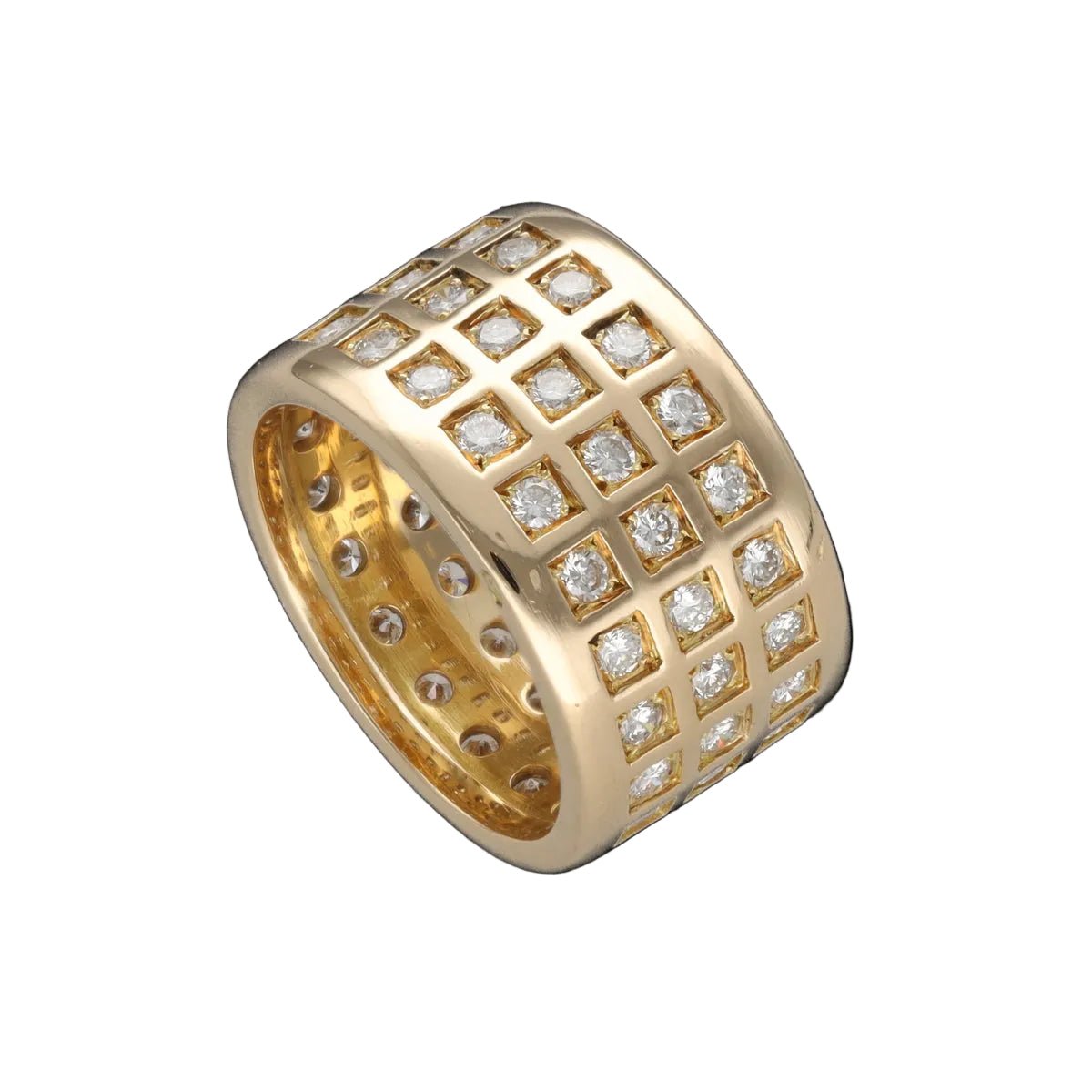 Bague Bandeau en or jaune et diamants - Castafiore
