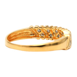 Bague Bandeau en or jaune et diamants - Castafiore