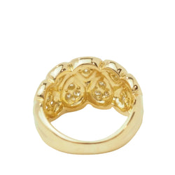 Bague Bandeau en or jaune et diamants - Castafiore