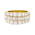 Bague Bandeau en or jaune et diamants - Castafiore