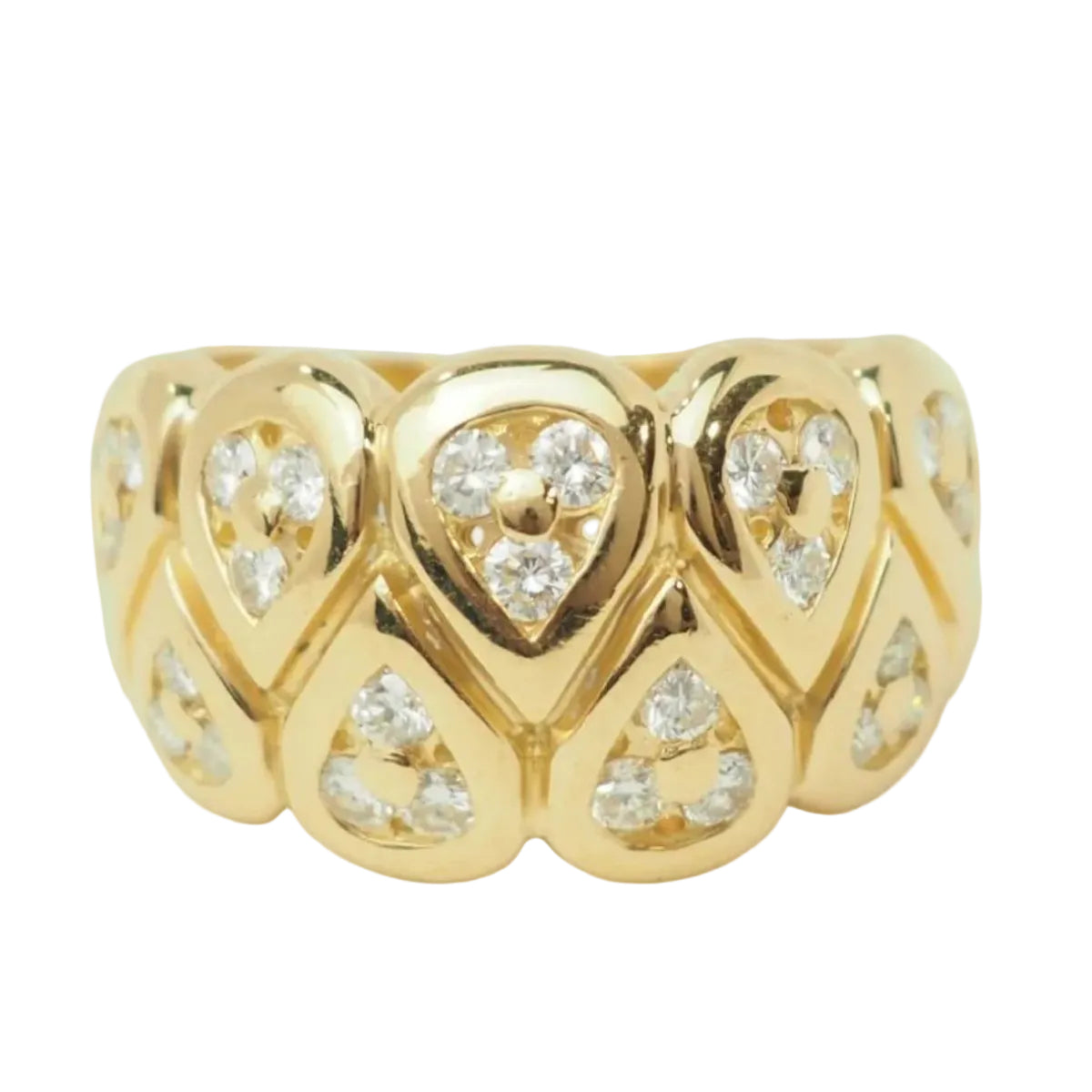 Bague Bandeau en or jaune et diamants - Castafiore