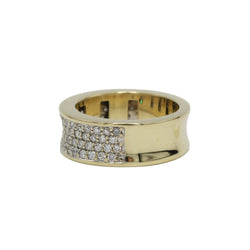 Bague Bandeau en or jaune et diamants - Castafiore