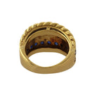 Bague Bandeau en or jaune et saphirs - Castafiore