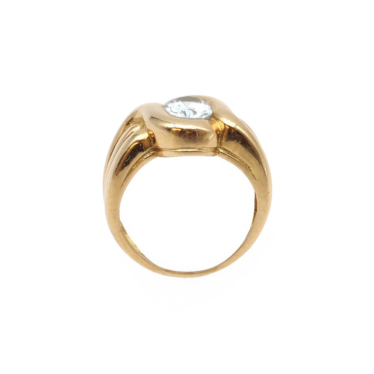 Bague Bandeau en or jaune et topaze - Castafiore