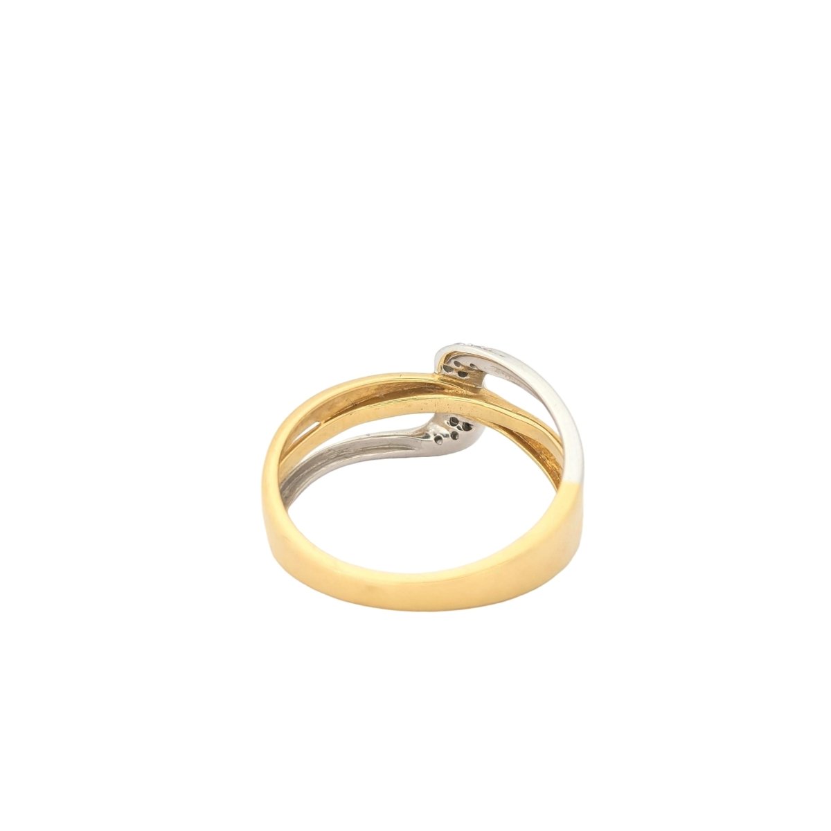 Bague Bandeau en or jaune, or blanc et diamants - Castafiore