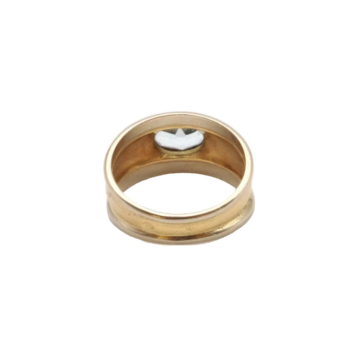 Bague Bandeau en or jaune, or blanc et topaze - Castafiore